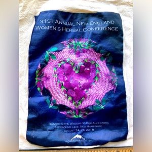 Women’s Herbal Conference New England 31st Annual tote bag 2018 rose petal heart